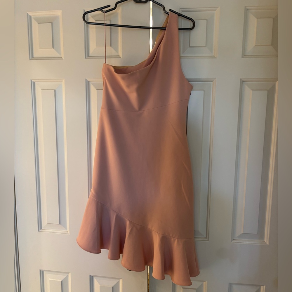 Cinq a Sept pink one shoulder dress- size 8